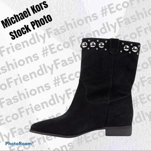 Michael Kors Hayes Suede Srudded Ankle Boots